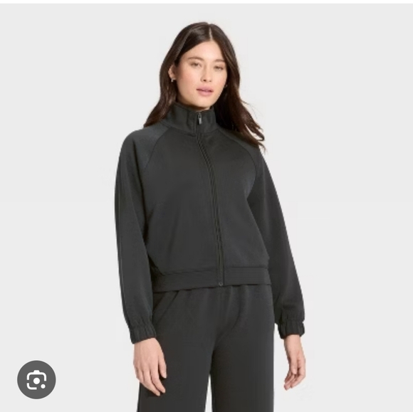 all in motion Jackets & Blazers - NWT All In Motion Black Zip-Up Track Jacket Softstreme Material Medium Sport